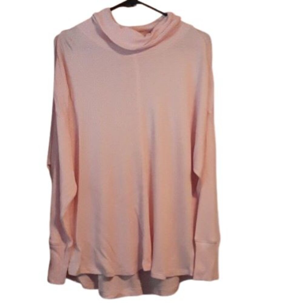 Sanctuary Turtleneck Modal Top Waffle Texture Pink Size 1X